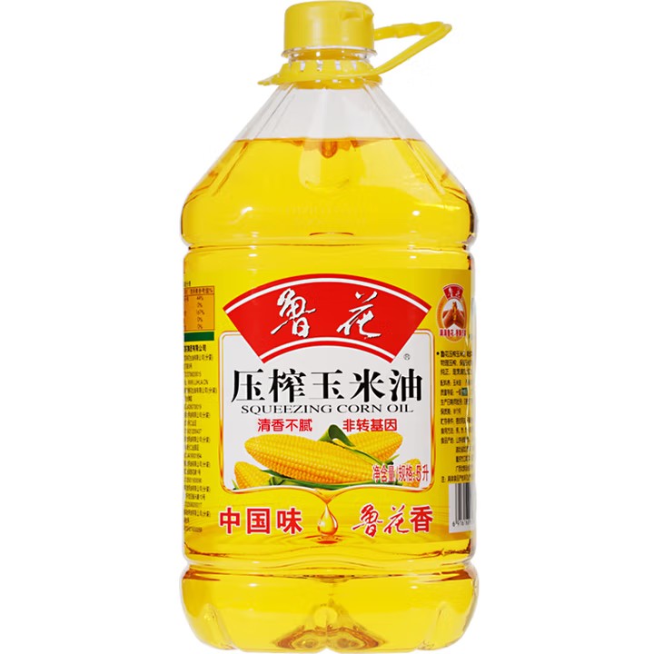 鲁花压榨玉米油20L/箱    5L*4瓶